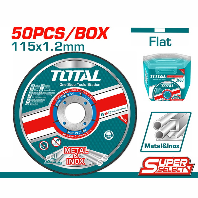 TOTAL set of 50 metal cutting discs