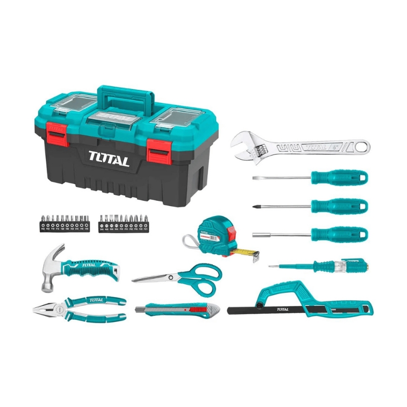 TOTAL ENSEMBLE D'OUTILS A MAIN 32 PIECES 