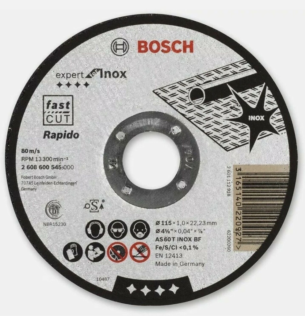 DISQUE INOX 115MM BOSCH