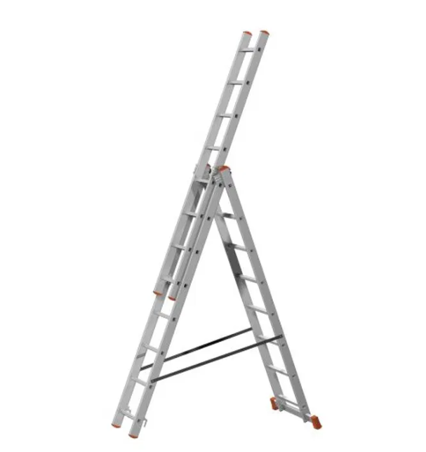 ECHELLE EN ALUMINIUM TRANSFORMABLE NORMÉE EN131  12+12+12 MARCHES