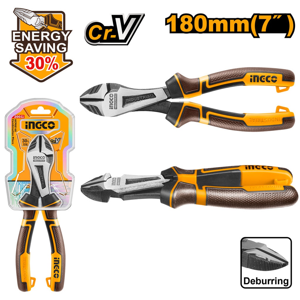 INGCO PINCE COUPANTE DIAGONALE 180MM A HAUTE PERFORMANCE  [HHHDCP28180]