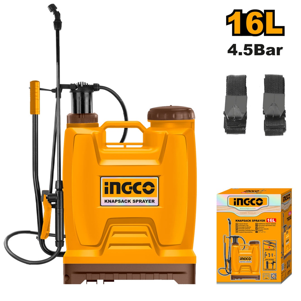 INGCO PULVERISATEUR PRESSION A DOS 16L NR  