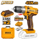 [CDLI200528] INGCO MALETTE VISSEUSE SANS FIL 20V 45NM 2BATTERIES NR  
