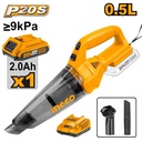 [CVLI20126] INGCO ASPIRATEUR 20V 0,5L + ACCESSOIRES  