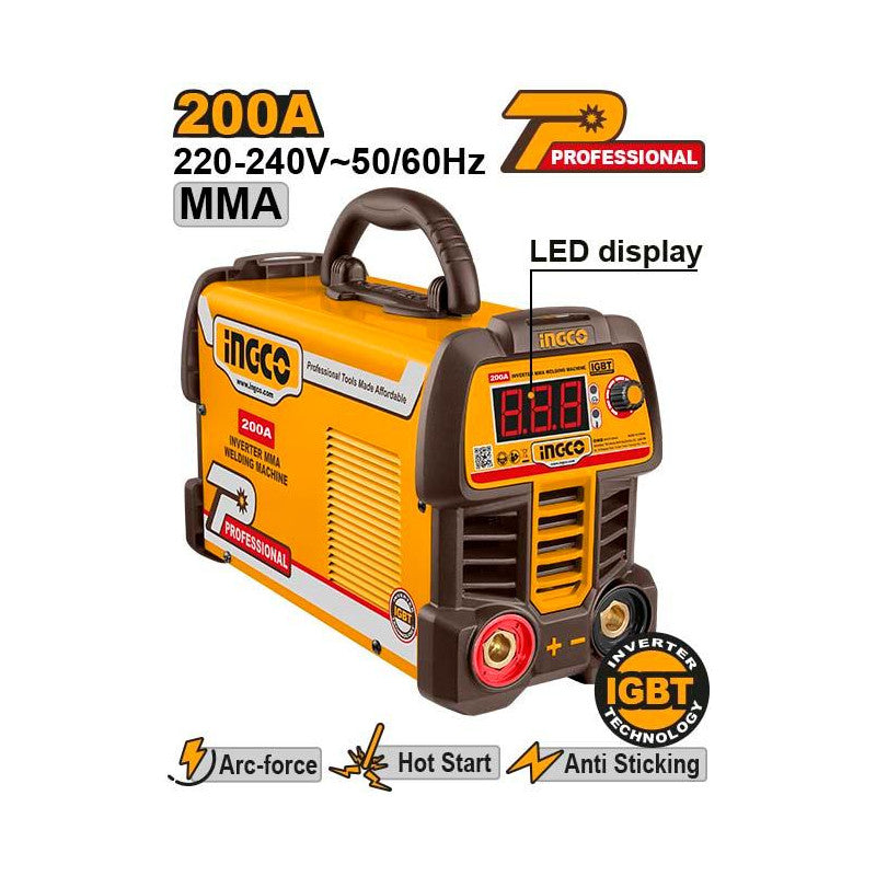 INGCO POSTE A SOUDER 200A ONDULEUR MMA SI NR [ING-MMA20069]