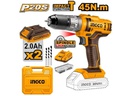 [CIDLI201452] INGCO MALETTE PERCEUSE VISSEUSE 20V 2BAT MANDRIN METAL [CIDLI201452]
