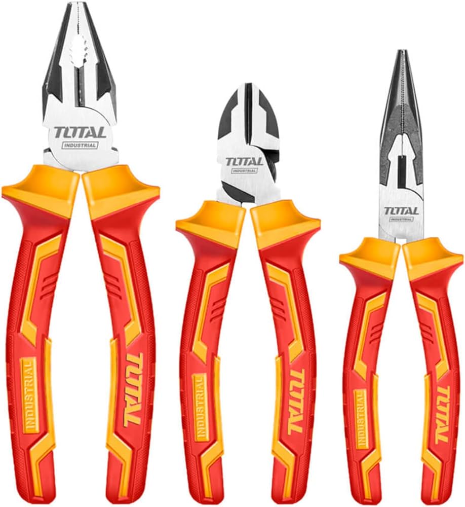TOTAL set of 3 insulated pliers