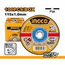 [MCD10115100] INGCO JEU DE 100 DISQUES ABRASIFS 115MM SS  [MCD10115100]