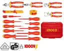 INGCO MALETTE 16PCS OUTILLAGE À MAIN ISOLÉ [HKITH1601]