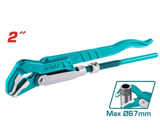 TOTAL heavy duty 45° Swedish pipe wrench 2"
