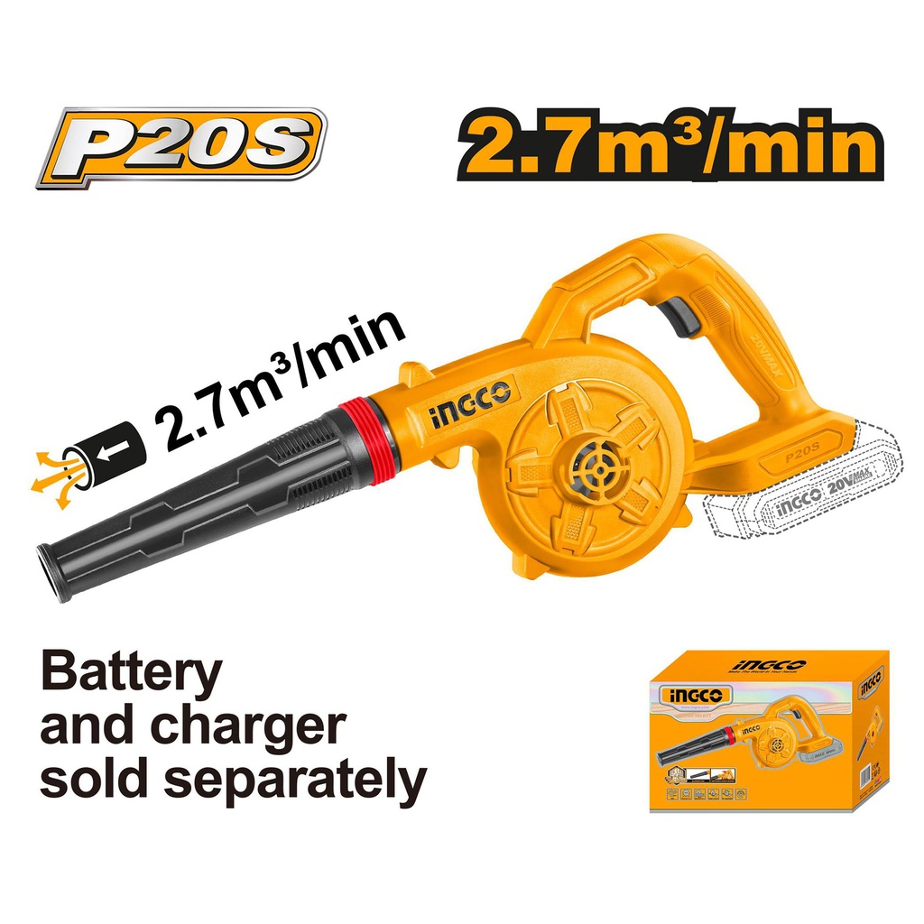 INGCO SOUFFLEUR 20V (SANS BATTERIE/CHARGEUR) SI [CABLI2078]