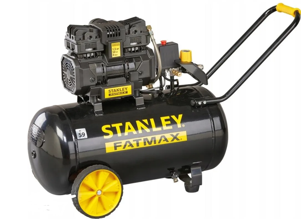 COMPRESSEUR A AIR STANLEY SILENCIEUX 50L 1,5HP