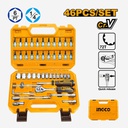 INGCO MALETTE DE DOUILLES 46 PCS 1/4 NP  [HKTS14462]