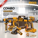 [COSLI240202] INGCO حزمة كومبو 20 فولت بدون فحمات 3 آلات