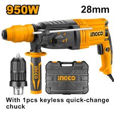 INGCO MARTEAU PERFORATEUR 28MM 950W + MANDRIN 13MM NR  [RGH9528-2]