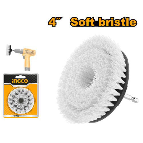 INGCO BROSSE DE NETTOYAGE 4" POUR VISSEUSE À POILS DURS   [WCBH1401]