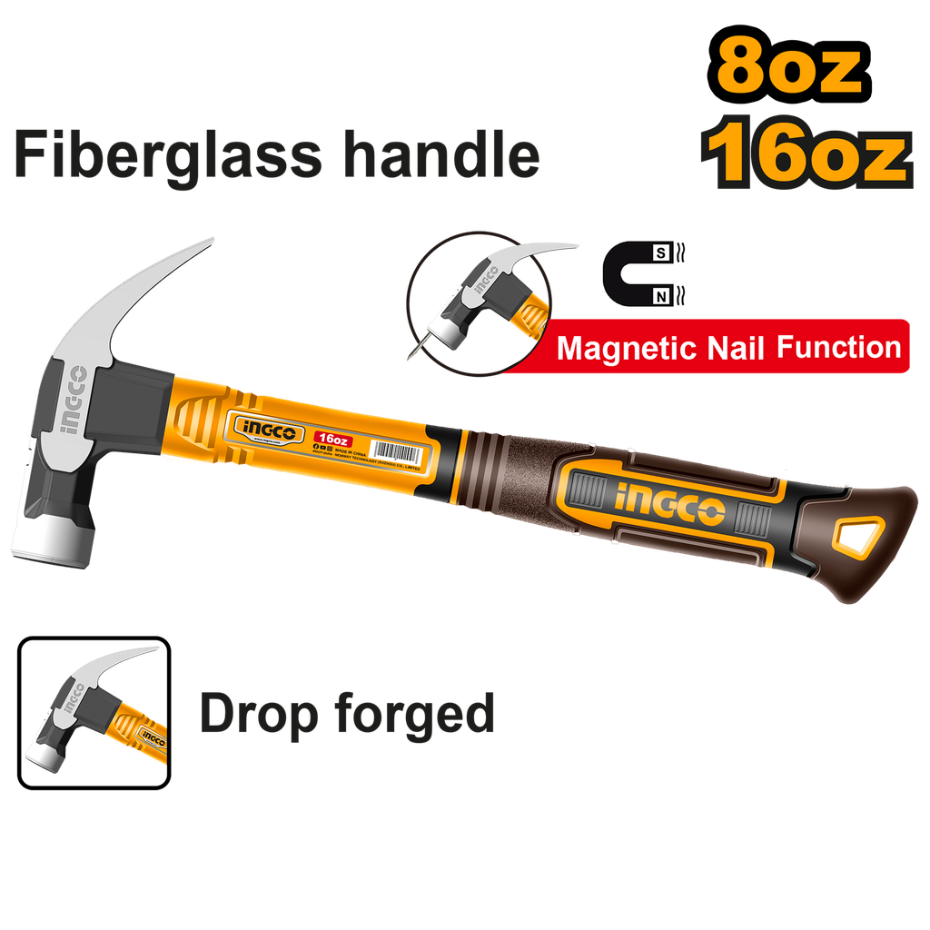 INGCO MARTEAU DE MENUISIER 220G TÊTE FORGEE SI NR [HCH81008]