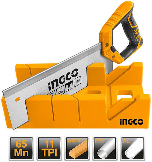 INGCO BOITE À ONGLETS ET SCIE À DOS 300MM  [HMBSK30082]