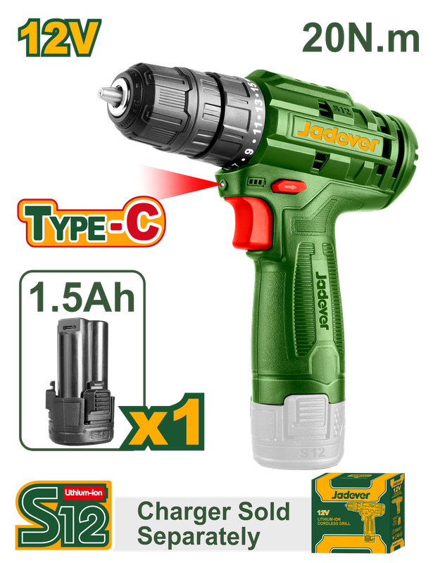 JADEVER VISSEUSE SANS FIL 12V  