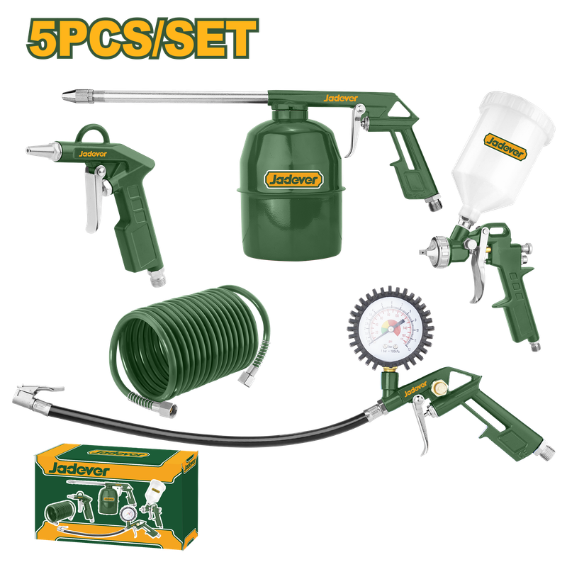 JADEVER ENSEMBLE D'OUTILS PNEUMATIQUES 5 PIÈCES [JDAX1505]