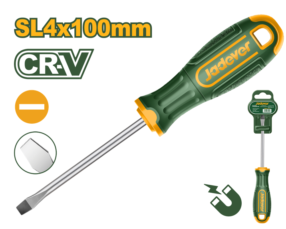 JADEVER مفك مسطح SL 4×100 مم