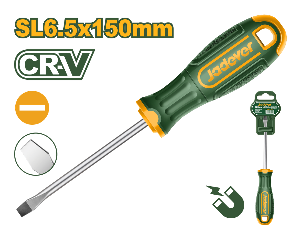 JADEVER مفك مسطح 6.5×150 مم