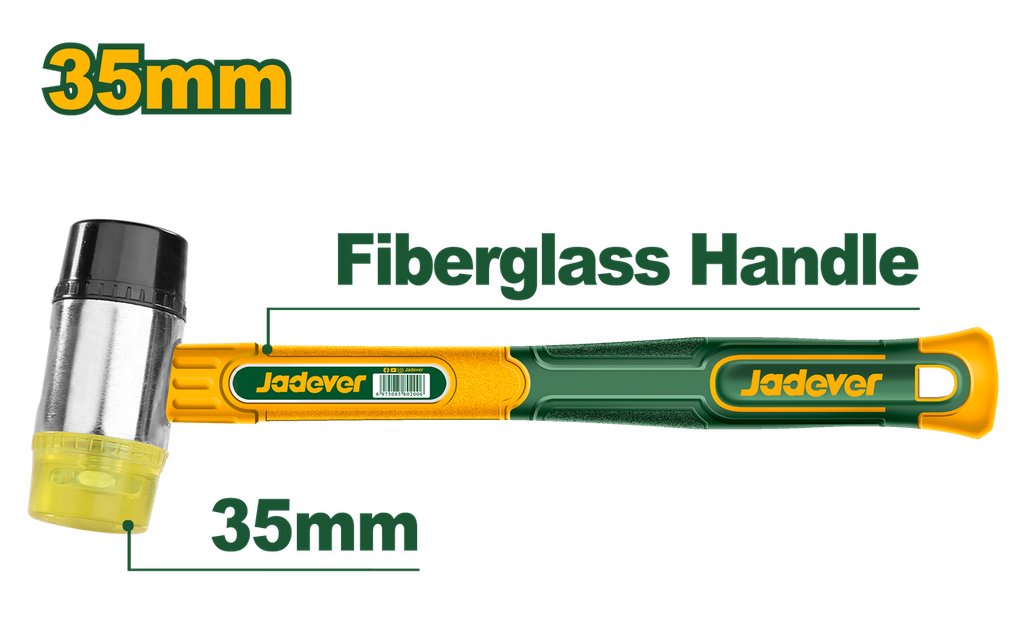 JADEVER مطرقة مطاط وبلاستيك