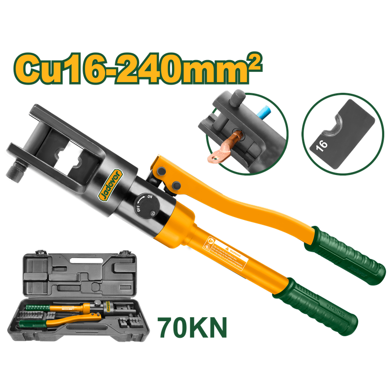 JADEVER OUTIL DE SERTISSAGE HYDRAULIQUE 16-240MM  