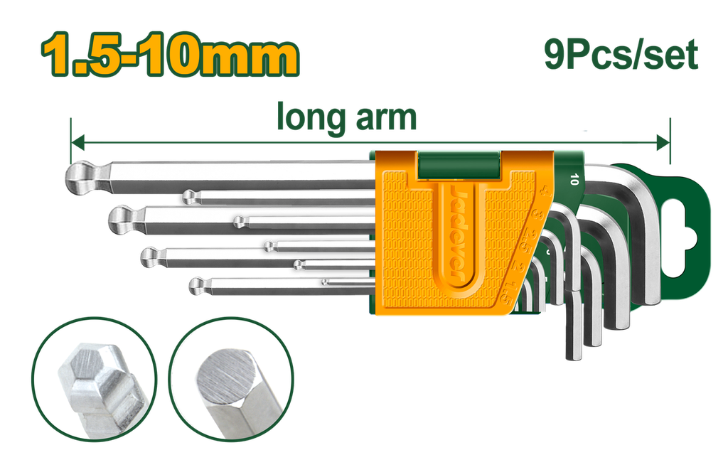 JADEVER CLÉ HEXAGONALE À BILLE [JDHK2291]