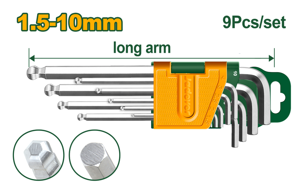 JADEVER CLÉ HEXAGONALE À BILLE-JDHK2291