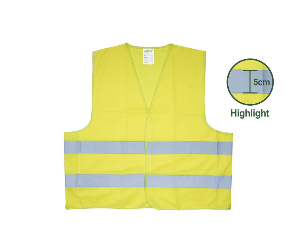 JADEVER صدرية عاكسة XL صفراء