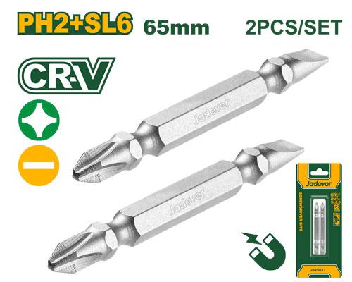 JADEVER EMBOUTS DE TOURNEVIS PH2 SL 6.0 65MM  