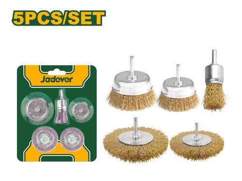JADEVER ENSEMBLE DE 5 BROSSES MÉTALLIQUES  [JDCE6401]