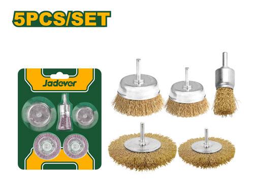 JADEVER ENSEMBLE DE 5 BROSSES MÉTALLIQUES [JDCE6401]