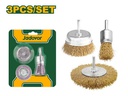 [JDCE6402] JADEVER ENSEMBLE DE 3 BROSSES MÉTALLIQUES  