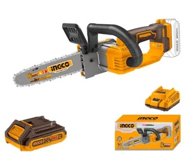 INGCO TRONÇONNEUSE À CHAÎNE 20V 1BATTERIE 8" 200MM  