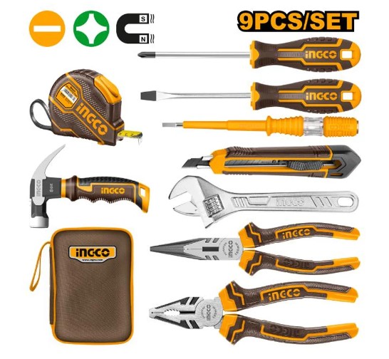 INGCO POCHETTE JEU 9 OUTILS À MAIN  