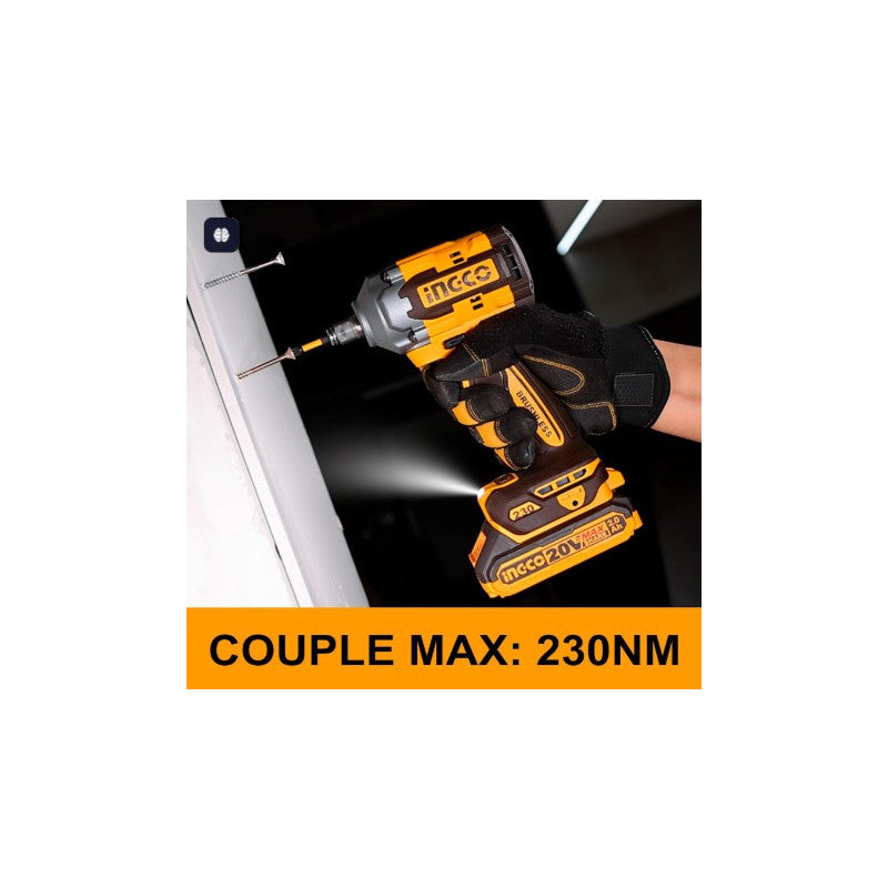 VISSEUSE A CHOC 20V 230N/M INGCO NR -[CIRLI2023]