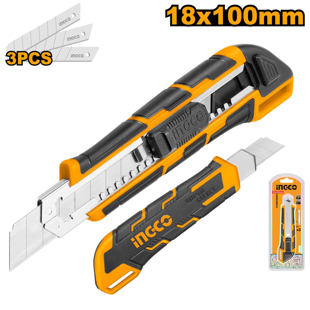 INGCO CUTTER 18X100MM 3 LAMES NR  [HKNS28035]