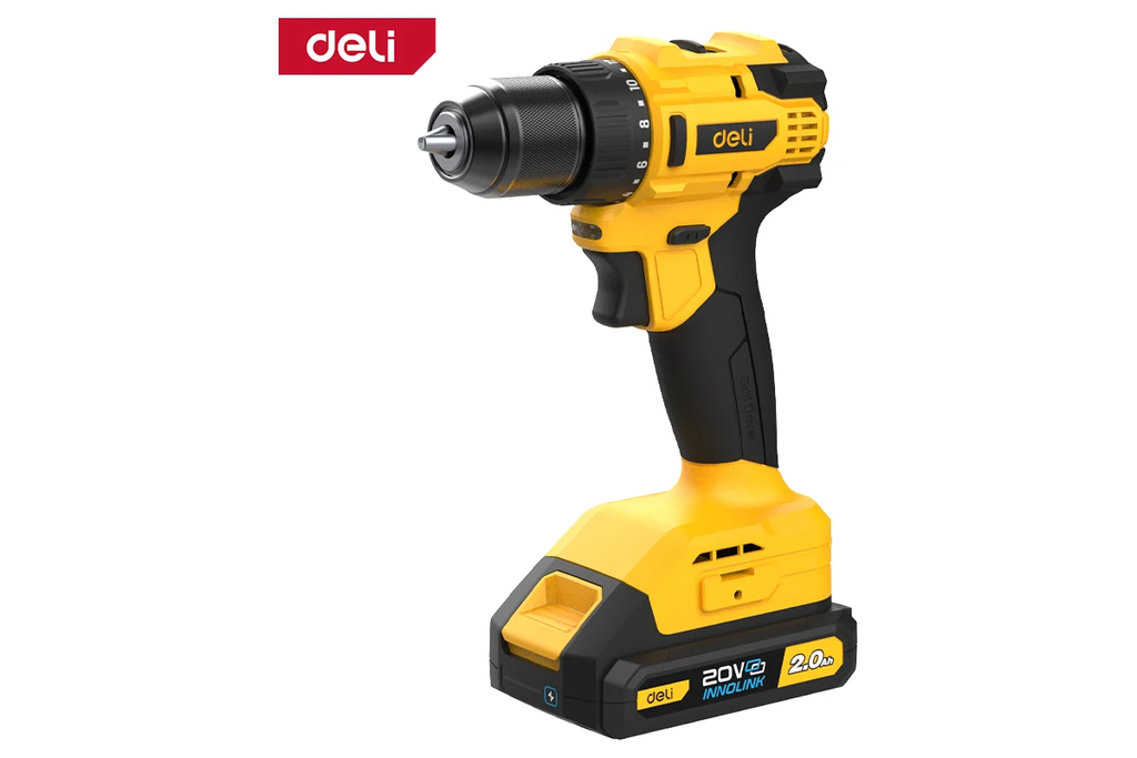 DELI Perceuse Brushless 20V 45Nm 2.0Ah*2 [DC120]
