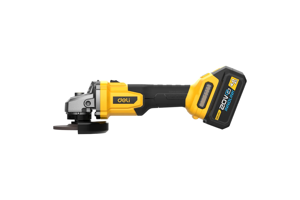 DELI MEULEUSE D’ANGLE LITHIUM-ION 20V 115MM 4AH*2  