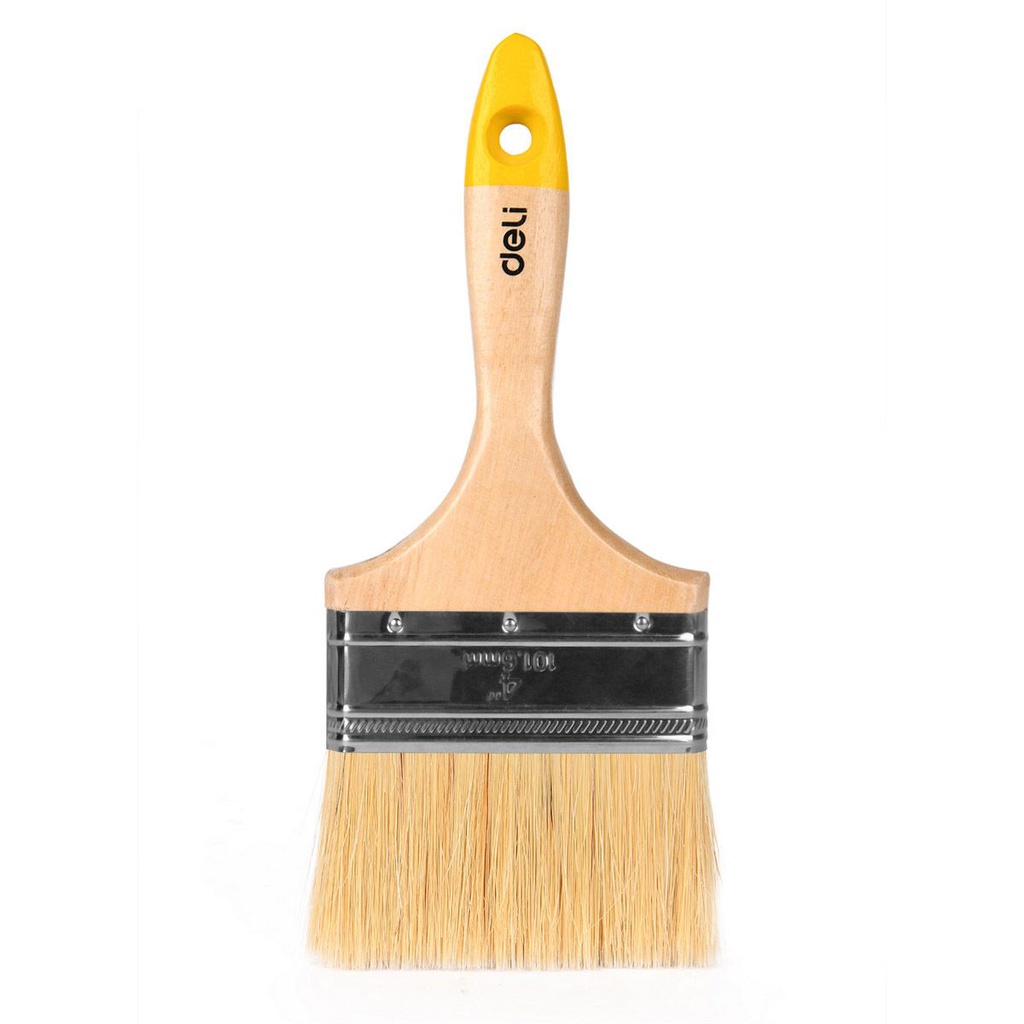 DELI paint brush wooden handle 4"