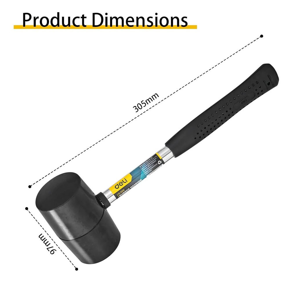DELI MARTEAU EN CAOUTCHOUC : 16 OZ 450G  [DL5616]