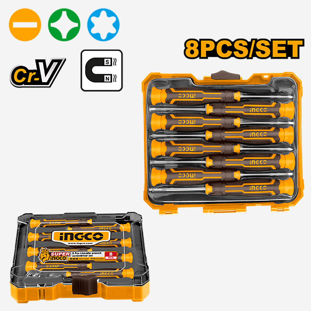 INGCO SET DE 8 TOURNEVIS A PRECISION   