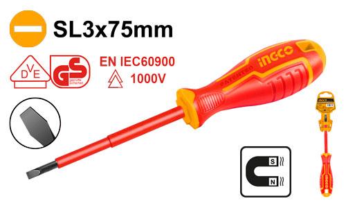 INGCO TOURNEVIS ISOLE SL3.0×75  