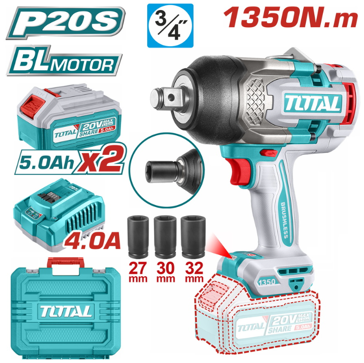 TOTAL IMPACT WRENCH 20V 1350NM