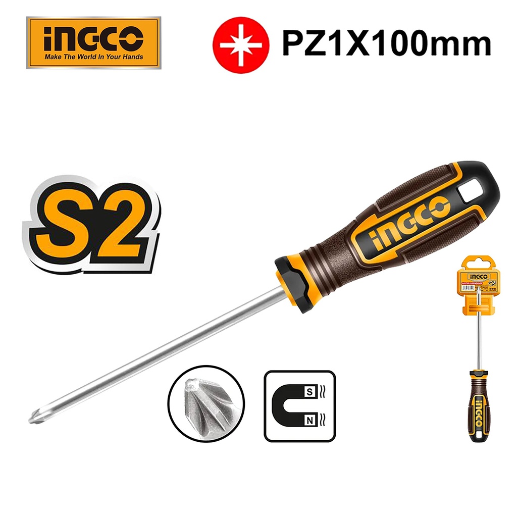 INGCO TOURNEVIS PZ1 D: 5MM L:100 NR  [HSDPZ1100]