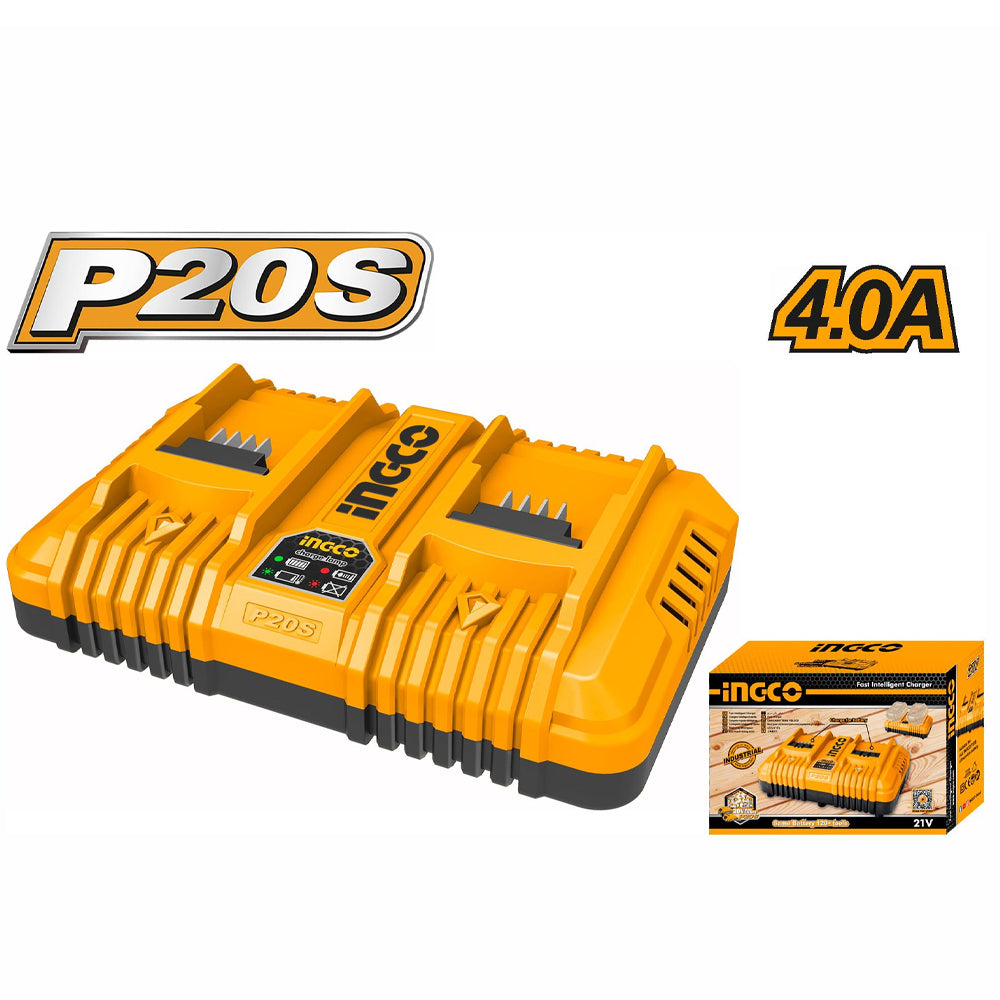 INGCO CHARGEUR DOUBLE BATTERIE 4AH  