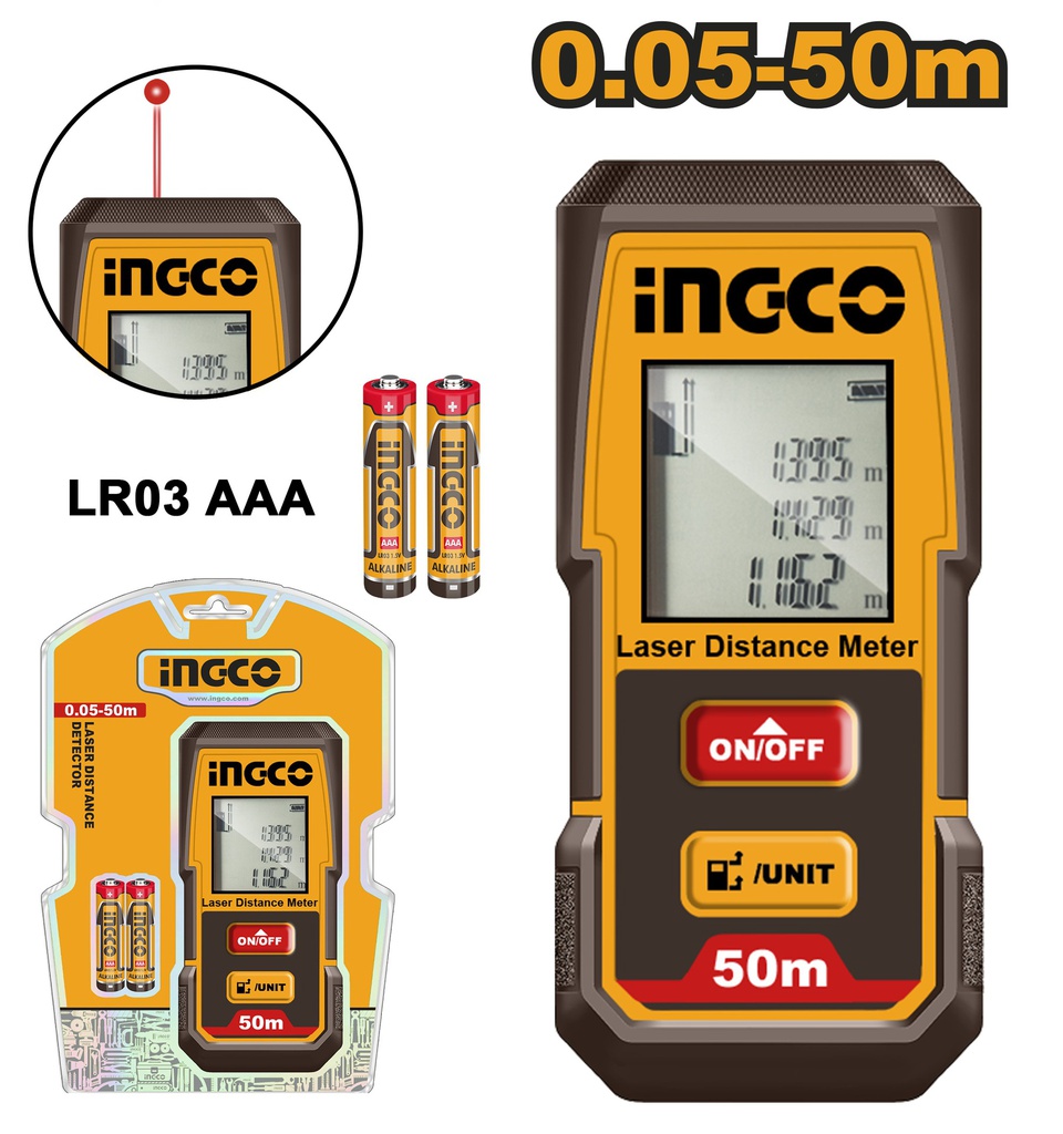 INGCO TELEMETRE LASER 50M [HLDD0508]