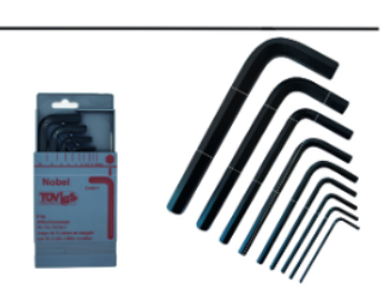 NOBEL JEU CLE MALES TORX 9 PCS  [1091]